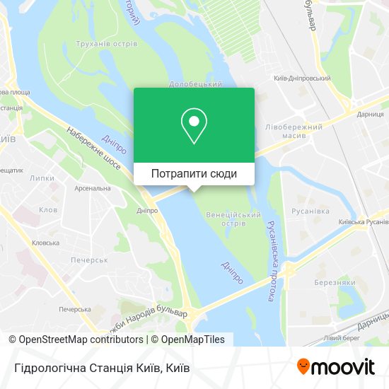 Карта Гідрологічна Станція Київ