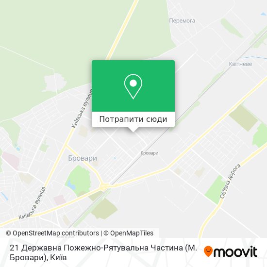 Карта 21 Державна Пожежно-Рятувальна Частина (М. Бровари)