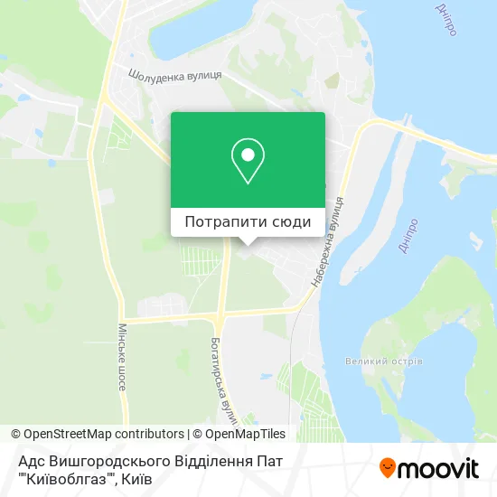 Карта Адс Вишгородскього Відділення Пат ""Київоблгаз""