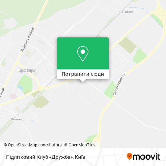 Карта Підлітковий Клуб «Дружба»