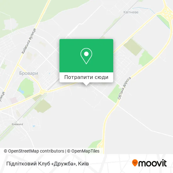 Карта Підлітковий Клуб «Дружба»