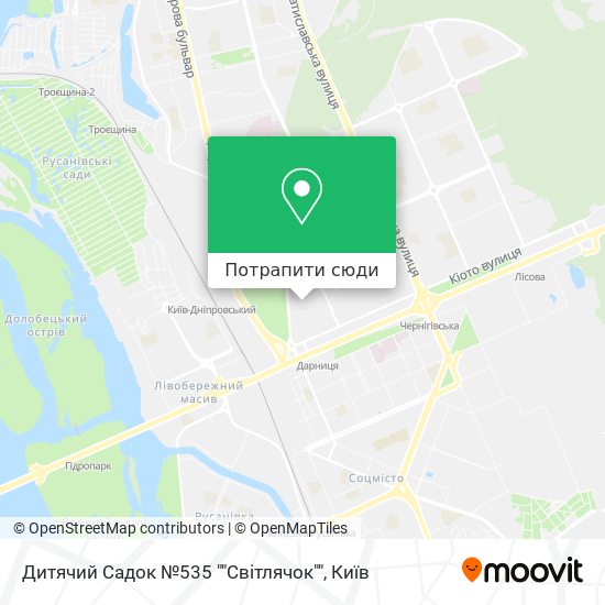 Карта Дитячий Садок №535 ""Світлячок""