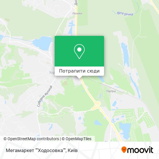 Карта Мегамаркет ""Ходосовка""