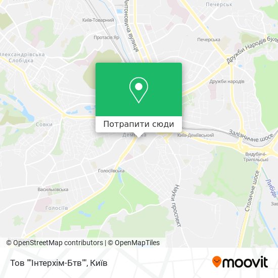 Карта Тов ""Інтерхім-Бтв""