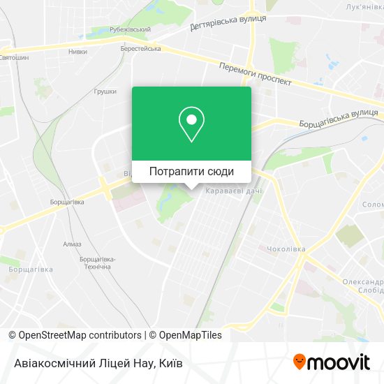 Карта Авіакосмічний Ліцей Нау