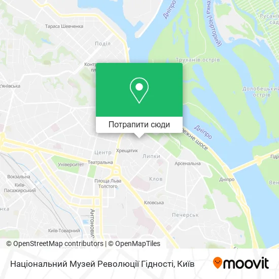 Карта Національний Музей Революції Гідності