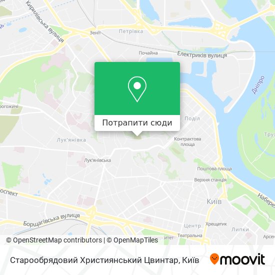 Карта Старообрядовий Християнський Цвинтар
