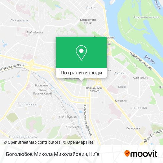 Карта Боголюбов Микола Миколайович