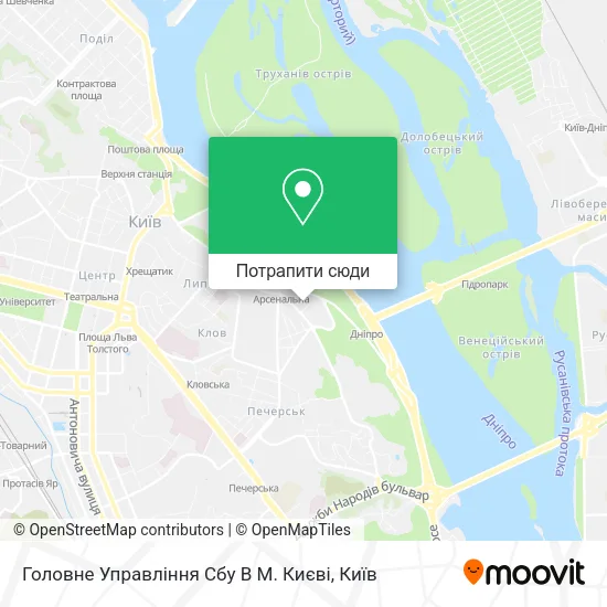 Карта Головне Управління Сбу В М. Києві