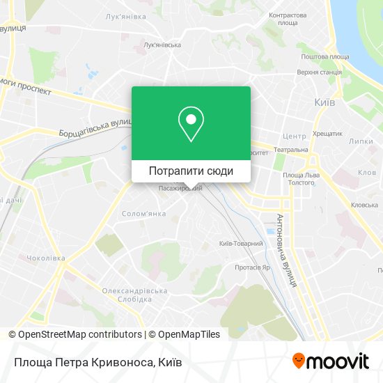 Карта Площа Петра Кривоноса