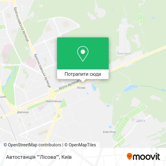 Карта Автостанція ""Лісова""