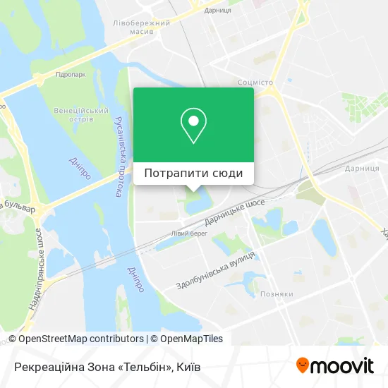 Карта Рекреаційна Зона «Тельбін»