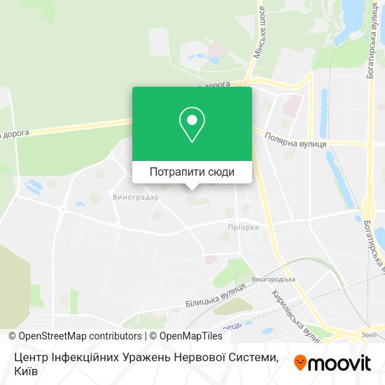 Карта Центр Інфекційних Уражень Нервової Системи