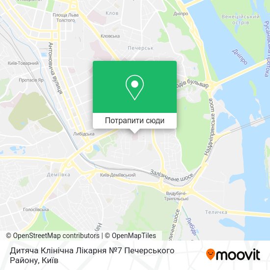 Карта Дитяча Клінічна Лікарня №7 Печерського Району