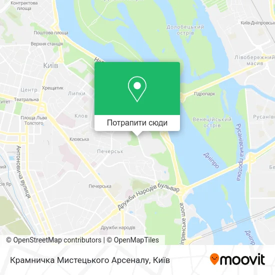 Карта Крамничка Мистецького Арсеналу