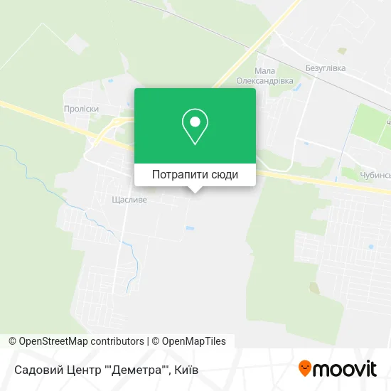 Карта Садовий Центр ""Деметра""