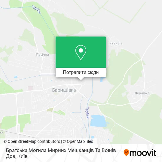 Карта Братська Могила Мирних Мешканців Та Воїнів Дсв