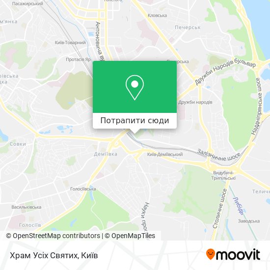 Карта Храм Усіх Святих