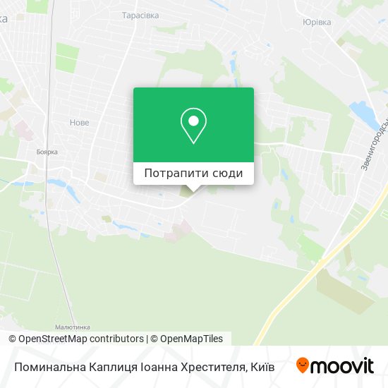 Карта Поминальна Каплиця Іоанна Хрестителя