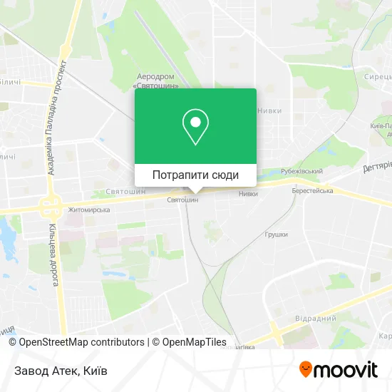 Карта Завод Атек