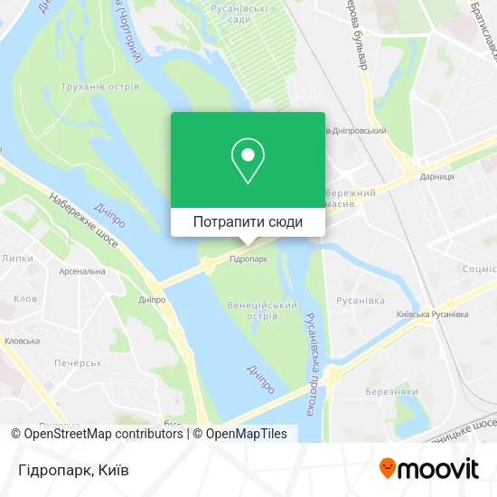 Карта Гідропарк