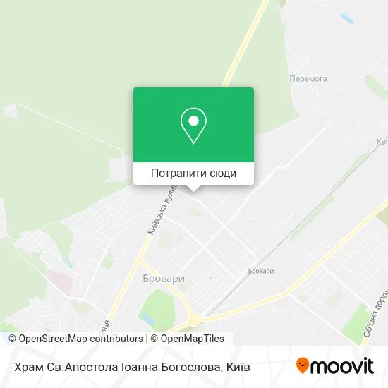 Карта Храм Св.Апостола Іоанна Богослова