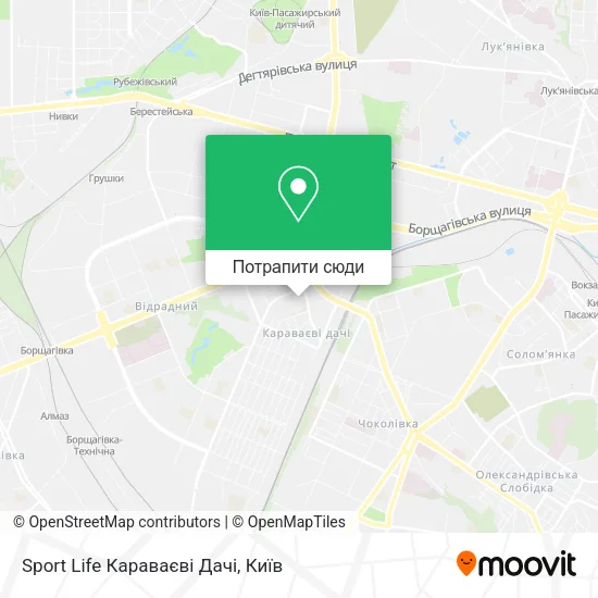 Карта Sport Life Караваєві Дачі