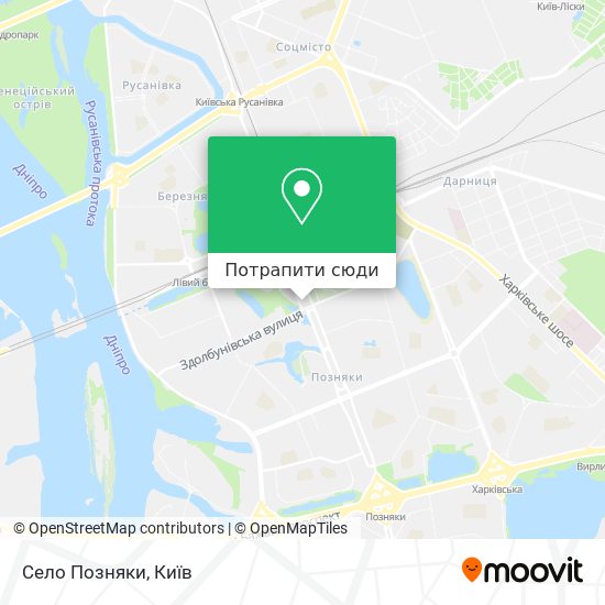 Карта Село Позняки