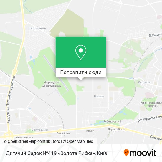 Карта Дитячий Садок №419 «Золота Рибка»