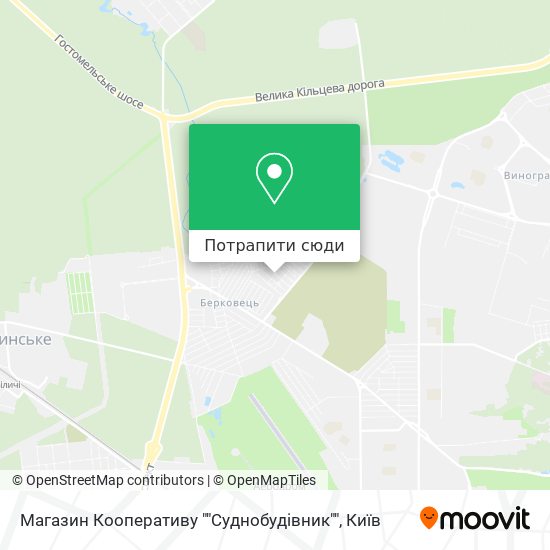 Карта Магазин Кооперативу ""Суднобудівник""