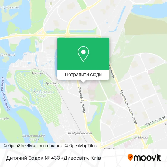 Карта Дитячий Садок № 433 «Дивосвіт»