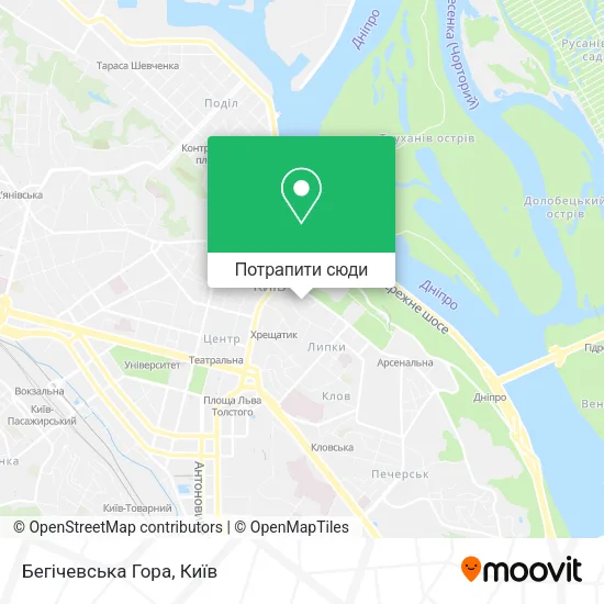 Карта Бегічевська Гора