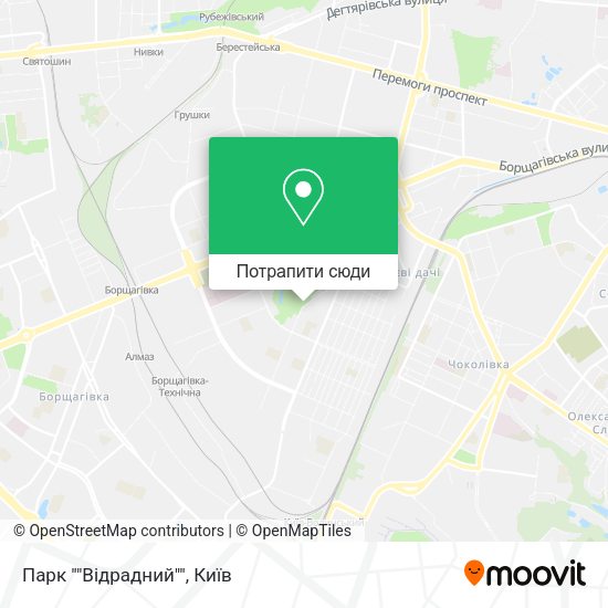 Карта Парк ""Відрадний""