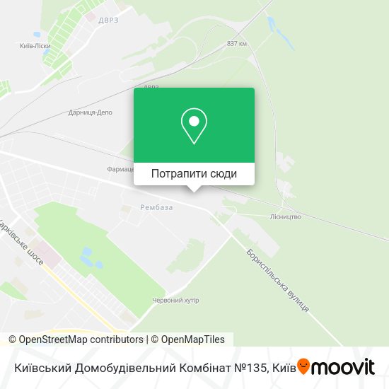 Карта Київський Домобудівельний Комбінат №135