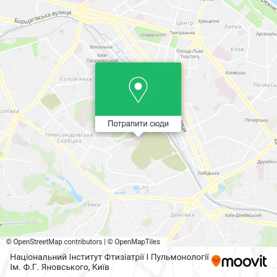 Карта Національний Інститут Фтизіатрії І Пульмонології Ім. Ф.Г. Яновського