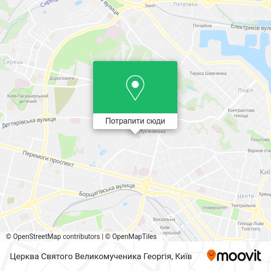 Карта Церква Святого Великомученика Георгія