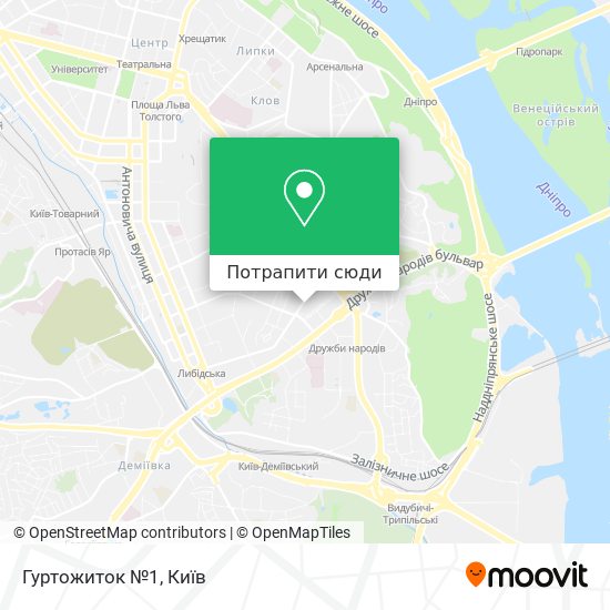 Карта Гуртожиток №1