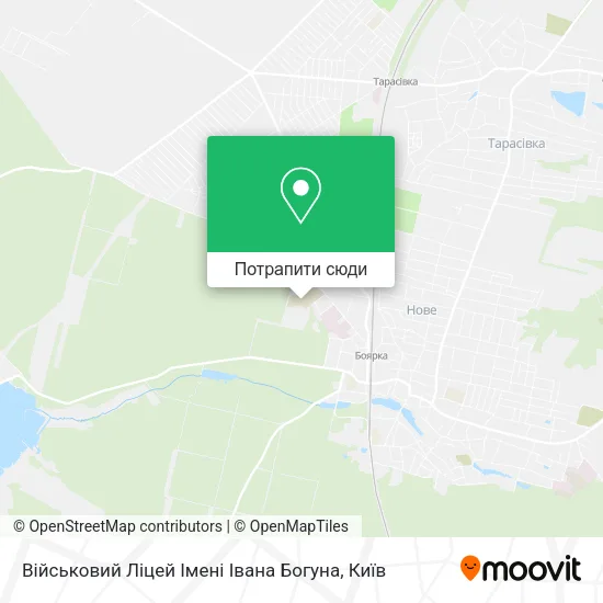 Карта Військовий Ліцей Імені Івана Богуна