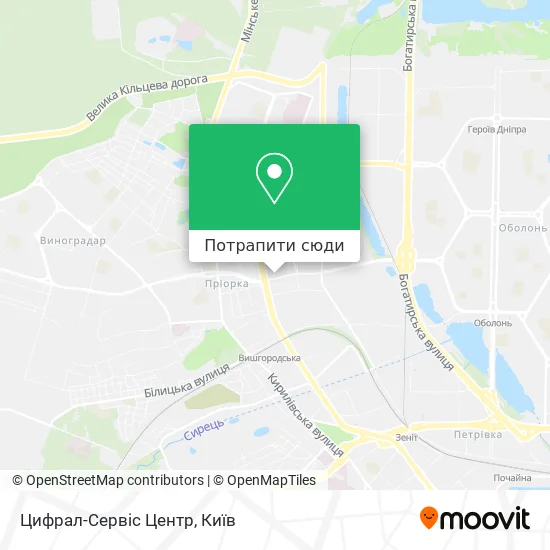 Карта Цифрал-Сервіс Центр