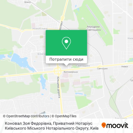 Карта Коновал Зоя Федорівна, Приватний Нотаріус Київського Міського Нотаріального Округу