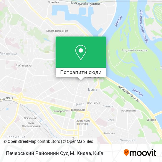 Карта Печерський Районний Суд М. Києва