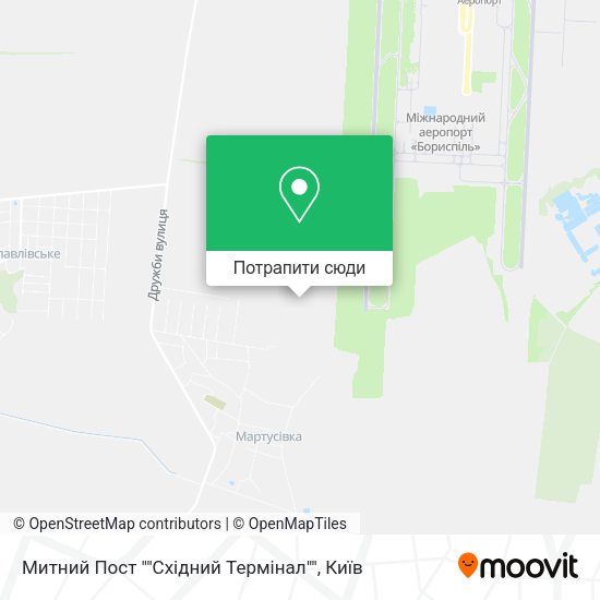Карта Митний Пост ""Східний Термінал""