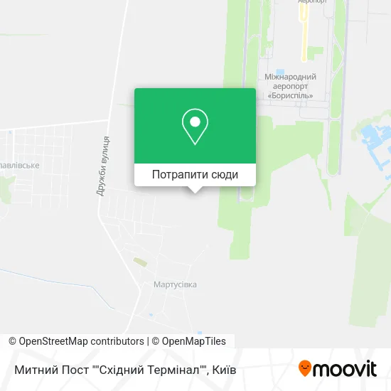 Карта Митний Пост ""Східний Термінал""