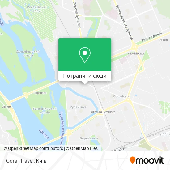 Карта Coral Travel