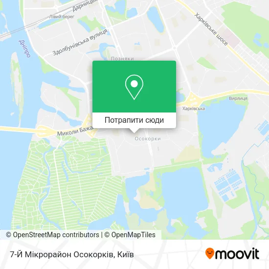Карта 7-Й Мікрорайон Осокорків