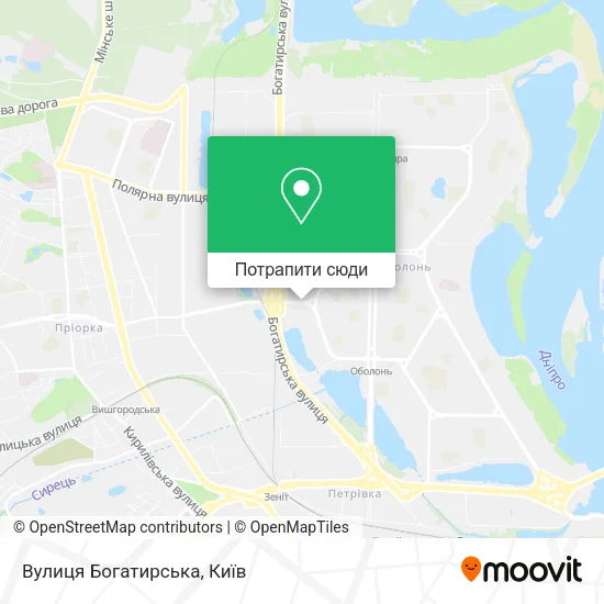 Карта Вулиця Богатирська