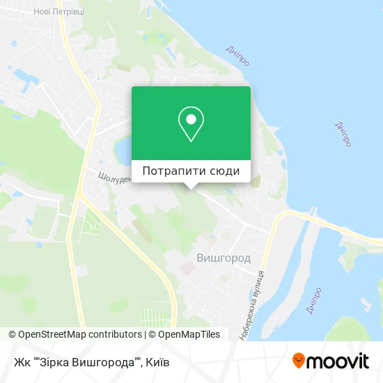 Карта Жк ""Зірка Вишгорода""
