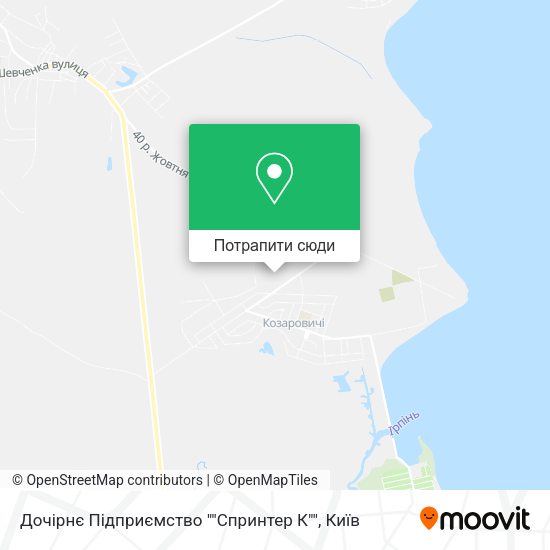 Карта Дочірнє Підприємство ""Спринтер К""