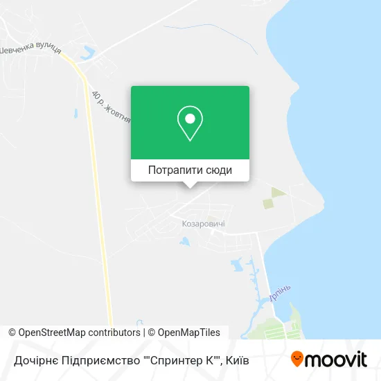 Карта Дочірнє Підприємство ""Спринтер К""