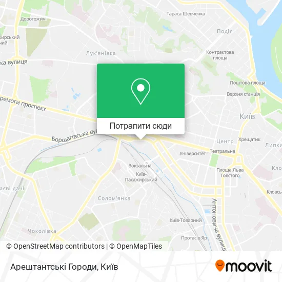 Карта Арештантські Городи